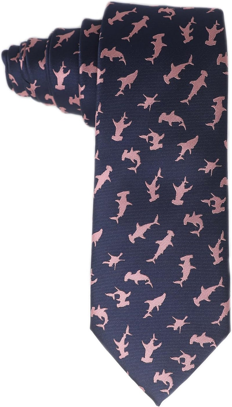 MENDEPOT Animal Pattern Necktie With Gift Box Sea Animal Pattern Tie Father's Day Birthday Gift Tie - Image 2